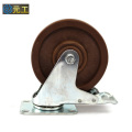 5  inches medium duty plate heat resisting casters with brake